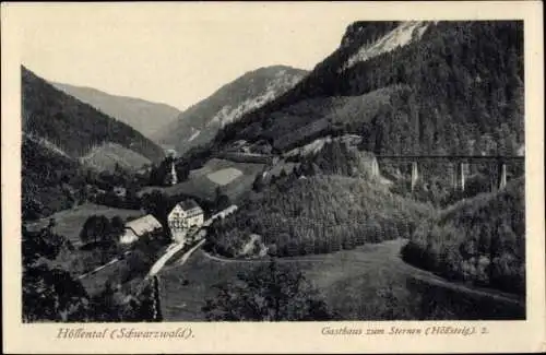 Ak Breitnau im Schwarzwald, Höllental, Höllsteig, Gasthaus zum Sternen