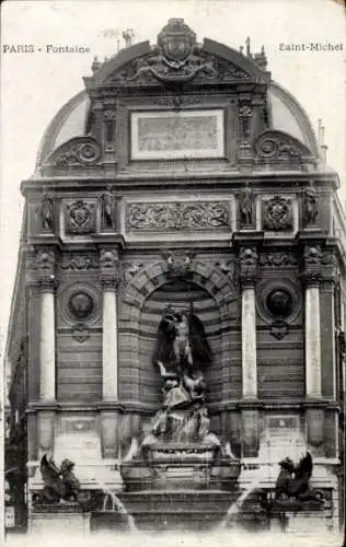 Ak Paris V, Fontaine Saint-Michel