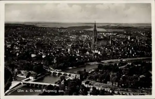 Ak Ulm an der Donau, Panorama, Fliegeraufnahme