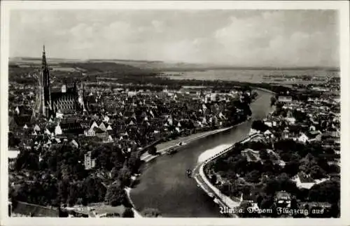 Ak Ulm an der Donau, Fliegeraufnahme