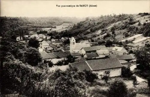 Ak Sancy les Cheminots Aisne, Vue panoramique