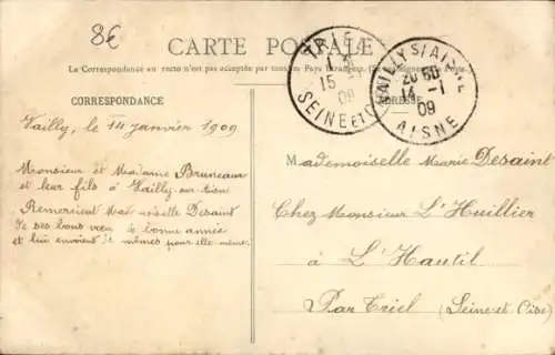 Ak Vailly sur Aisne, Les Promenades