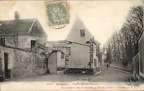 Ak Verneuil Yvelines, Porte Saint Martin