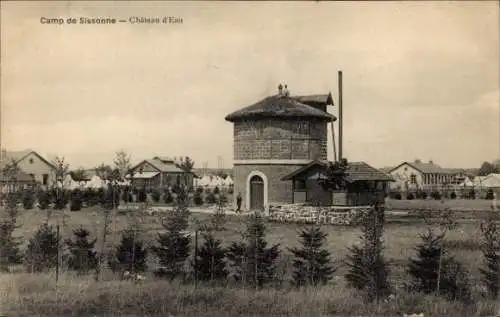 Ak Sissonne Aisne, Camp de Sissonne, Chateau d'Eau