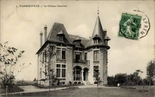 Ak Warmeriville Marne, Chateau Simonnet