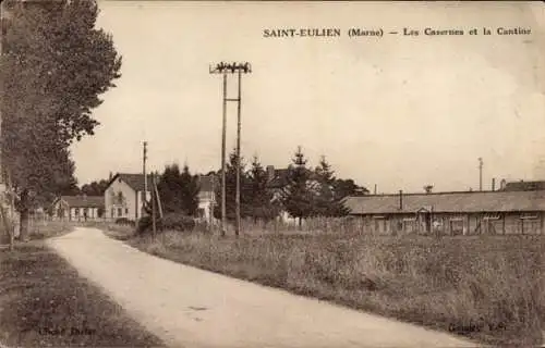 Ak Saint Eulien en Haute Marne, Les Casernes, La Cantine