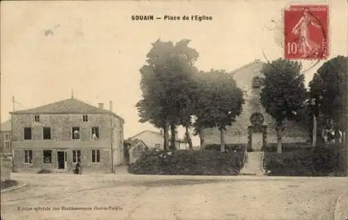 Ak Souain Marne, Place de l'Eglise