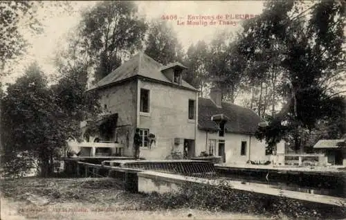 Ak Pleurs Marne, Moulin