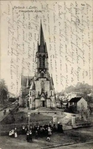 Ak Forbach Lothringen Moselle, Evangelische Kirche