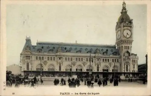 Ak Paris XII, Gare de Lyon