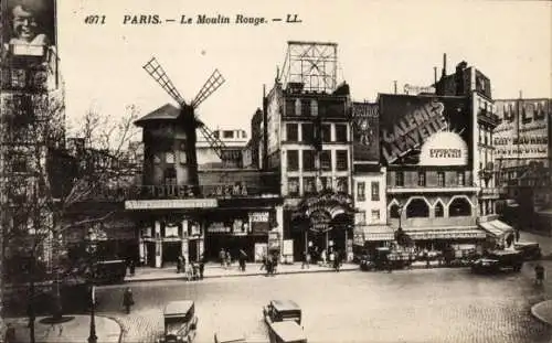 Ak Paris 18. Jahrhundert Montmartre, Moulin Rouge