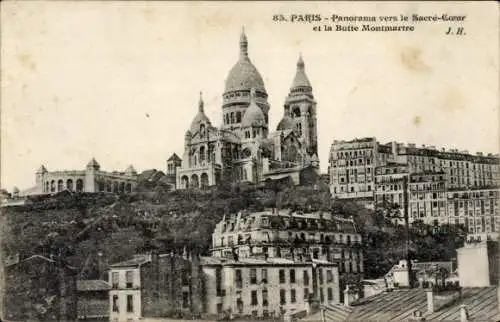 Ak Paris XVIII. Montmartre, Basilika Sacré-Coeur