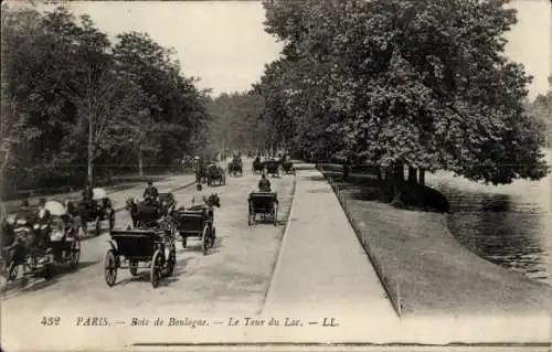 Ak Paris 16. Jahrhundert, Bois de Boulogne, Tour du Lac