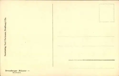 Ak Strasbourg Straßburg Elsass Bas Rhin, Münster, Nordseite
