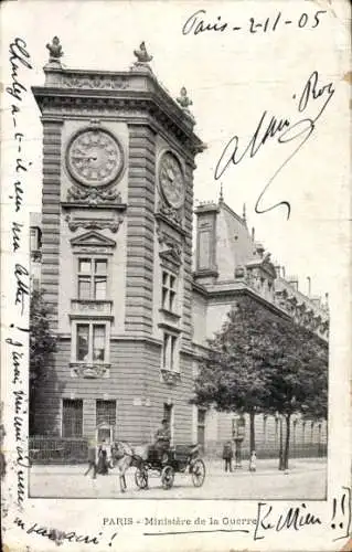 Ak Paris, Kriegsministerium, Ministerium