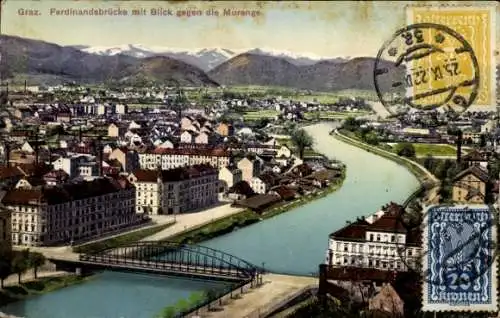 Ak Graz Steiermark, Ferdinandsbrücke, Murenge