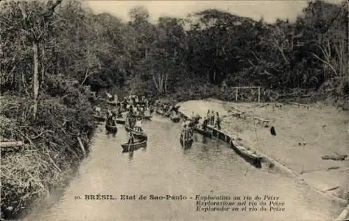 Ak São Paulo Brasilien, Exploration au rio do Peixe