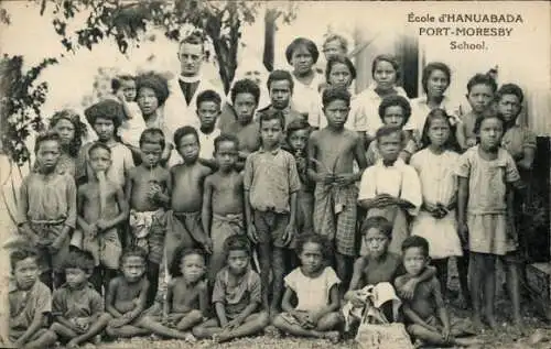 Ak Port Moresby Papua-Neuguinea, Einheimische, Kinder, Missionare, Schule