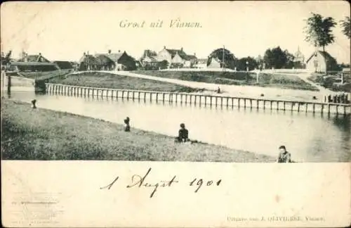 Ak Vianen Utrecht Niederlande, Ortspartie, Kanal