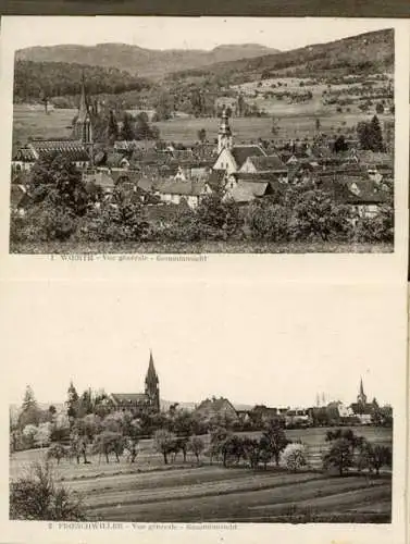 Set von 12 Ak zusammenhängend Woerth an der Sauer, Monument de l'Armee francaise etc. 