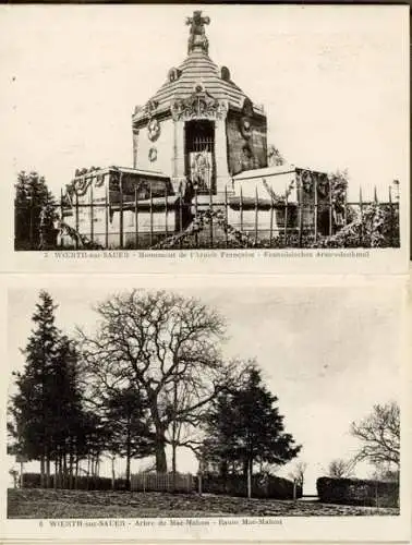 Set von 12 Ak zusammenhängend Woerth an der Sauer, Monument de l'Armee francaise etc. 