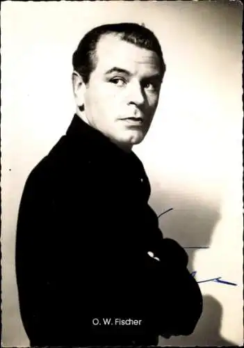 Ak Schauspieler O. W. Fischer, Portrait, Autogramm
