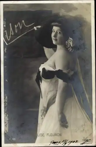 Ak Schauspielerin Lise Fleuron, Portrait