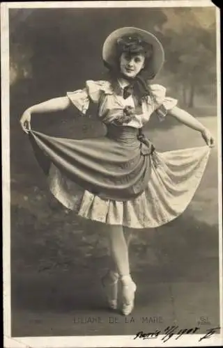 Ak Schauspielerin Liliane de la Mare, Portrait, Tänzerin