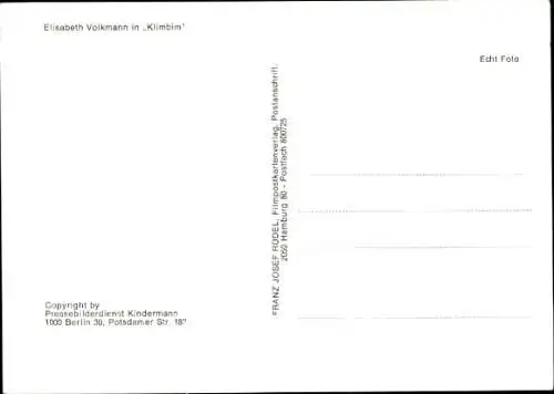 Ak Schauspielerin Elisabeth Volkmann, Portrait, Autogramm