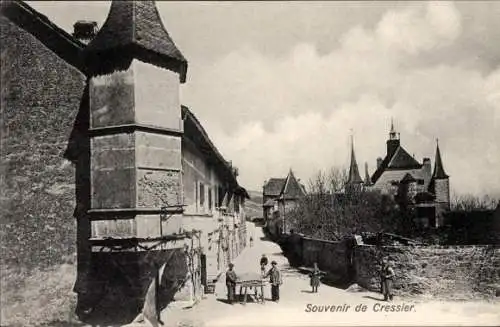 Ak Cressier Kanton Freiburg Fribourg, Straßenpartie