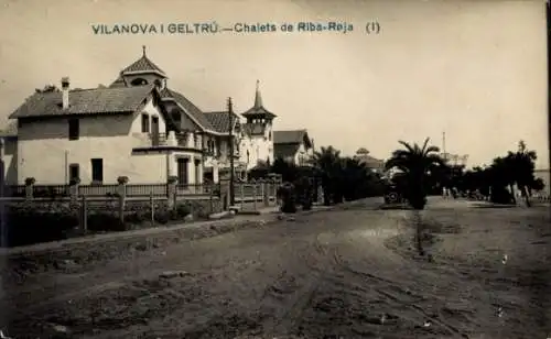 Foto Ak Vilanova i la Geltrú Katalonien, Chalets de Riba-Roja