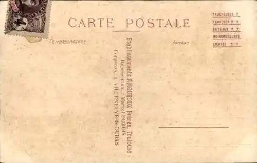 Litho Pau Pyrénées Atlantiques, Reklame, Moissonneuse La Gauloise, Usines Amouroux Freres, Toulouse