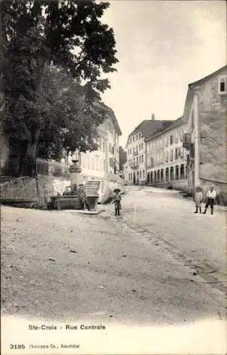 Ak Sainte Croix Kanton Waadt, Rue Centrale