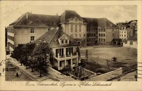 Ak Essen im Ruhrgebiet, Victoriaschule, Lyceum, Höhere Lehranstalt