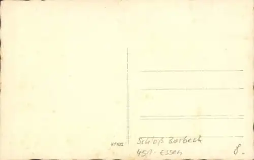 Foto Ak Borbeck Essen im Ruhrgebiet, Männer, Gruppenfoto, Schloss