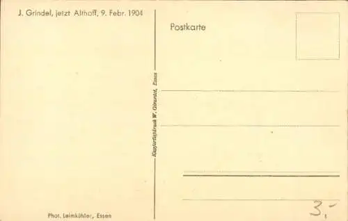 Ak Essen im Ruhrgebiet, Geschäft J. Grindel, jetzt Althoff, 1904