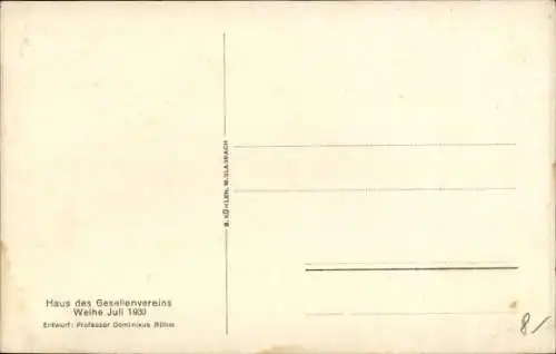 Ak Köln am Rhein, Haus des Gesellenvereins, Weihe 1930