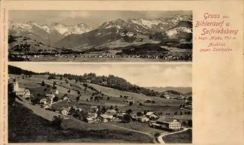 Ak Bihlerdorf Seifriedsberg Blaichach im Allgäu, Gesamtansicht, Sonthofen