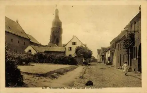 Ak Zons Dormagen am Niederrhein, Feldstraße, Judenturm