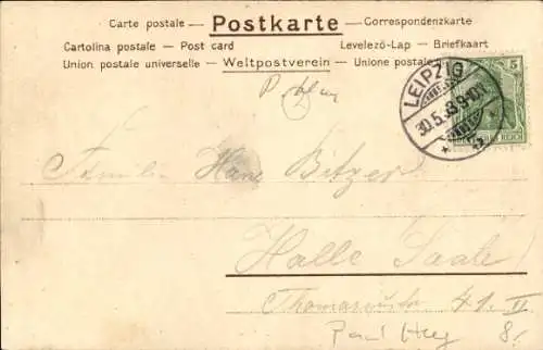 Künstler Litho Hey, P., Morgenfahrt, Postkutsche, Posthorn