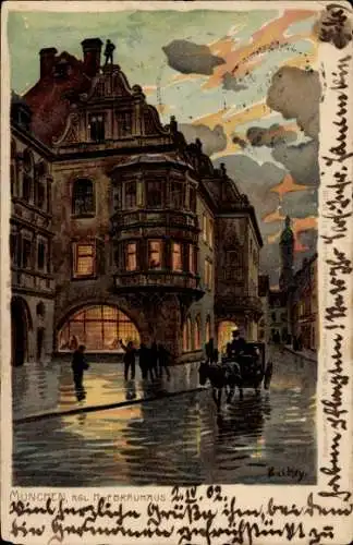 Künstler Litho Hey, P., München, Königliches Hofbräuhaus