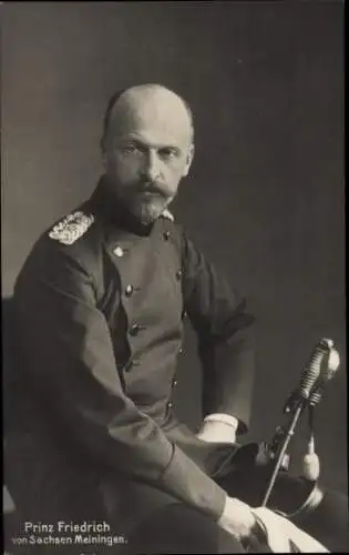 Ak Prinz Friedrich von Sachsen-Meiningen, Portrait