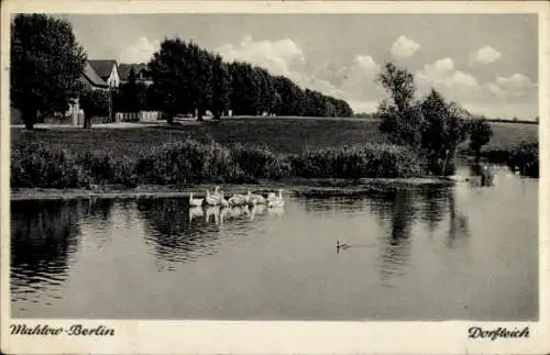 Ak Mahlow bei Berlin, Dorfteich