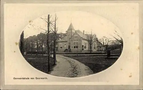 Passepartout Ak Doorwerth Gelderland, Rathaus