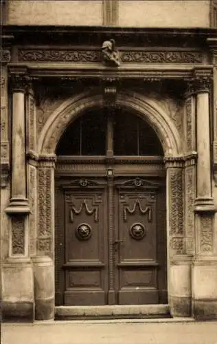 Ak Görlitz in der Lausitz, Portal am alten Rathaus