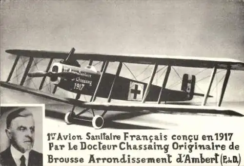 CPa Französisches Sanitärflugzeug, 1917 von Doktor Chassaing aus Brousse entworfen