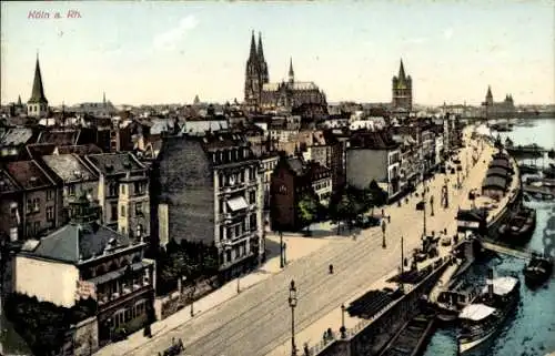 Ak Köln am Rhein, Dom, Teilansicht