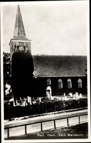 Ak Marssum Marsum Fryslân Niederlande, Ned. Rev. Kirche