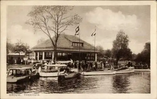 Ak Grouw Grou Friesland Niederlande, Theehuis