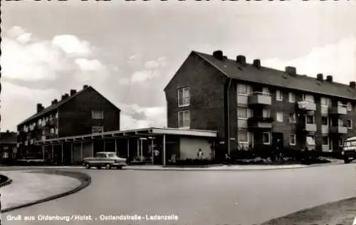 Ak Oldenburg in Holstein, Ostlandstraße, Ladenzeile